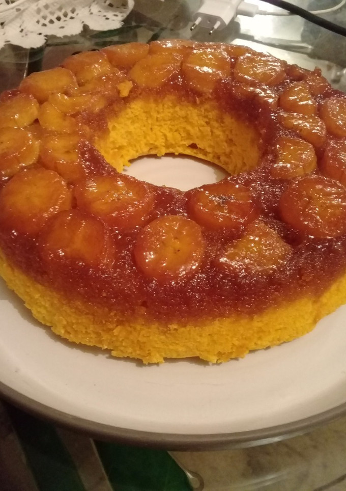 Una foto de Torta invertida de banana