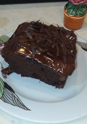 A picture of Double chocolate cake.