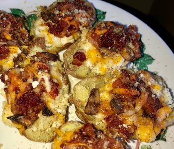 How To Serving Recipe Super extra fully loaded potato skins     Restaurant Style