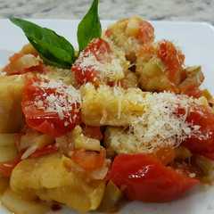 Una foto de Gnocchis de auyama y batata