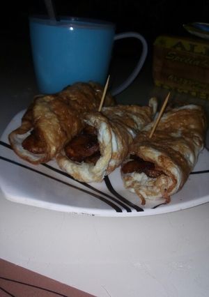 A picture of Egg nd plantain roll.