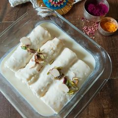 A picture of Royal Rasmalai Rolls | Easy Instant Recipe.