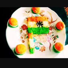 A picture of Tri colour tasty delicious Tiranga sweet.