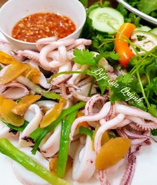 mực hấp mắm chua