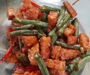 Masakan Populer Orek tempe kacang panjang Yummy Mantul