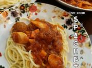 Gambar meatball dan cendawan