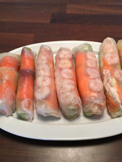 Una foto de Rollito de primavera crudo