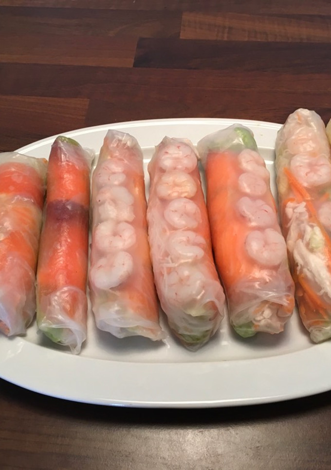 Una foto de Rollito de primavera crudo