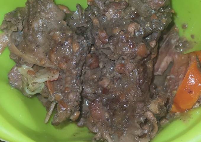 Tongseng balungan ayam bumbu kacang