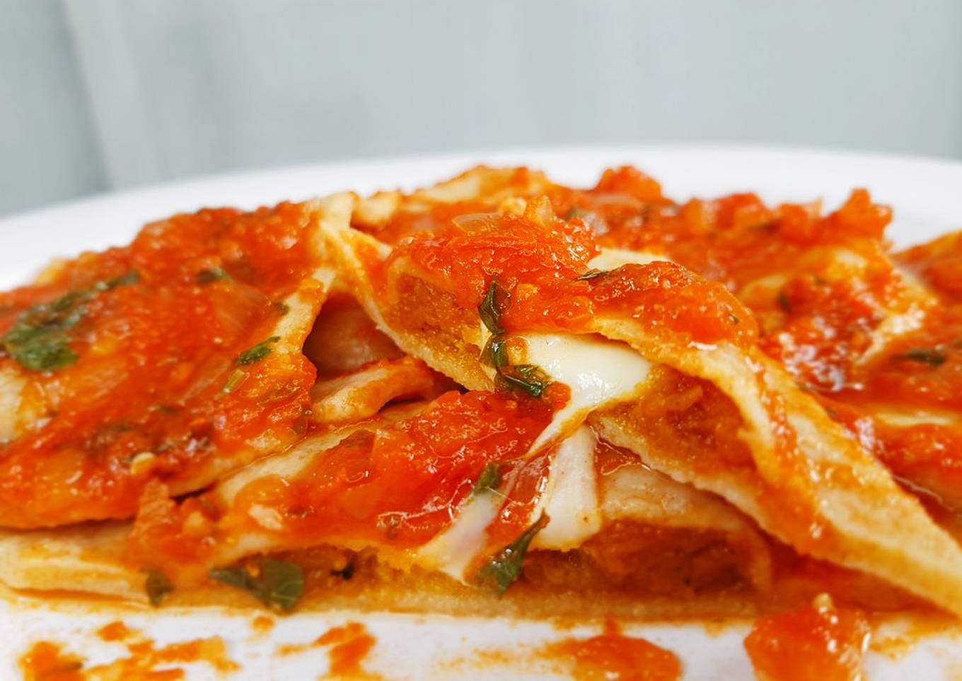 Raviolones integrales de calabaza y queso