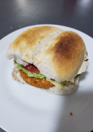 Una foto de Hamburguesas casera para la once