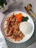 Chicken Steak ala-ala dg Sayur Rebus