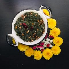 A picture of Thotakura allam karam/Amaranth leaves curry cooked in milk#greenveg.