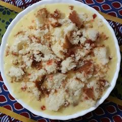 A picture of Cake custard pudding.