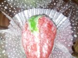 حلوة الفاكهة خوخ وتفاح