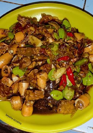 Foto resep Tumis cumi asin Pete