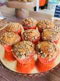 Muffin de Laranja, Cranberry e Chocolate Branco