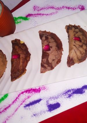 A picture of Chocolet Mawa thandai Gujiya.