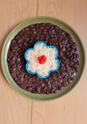 Una foto de Arroz com feijão 🇧🇷 Arroz con frijoles/porotos