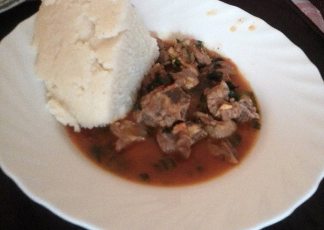 Stewed Goat meat