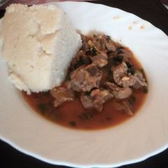 A picture of Stewed Goat meat.