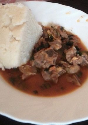 A picture of Stewed Goat meat.