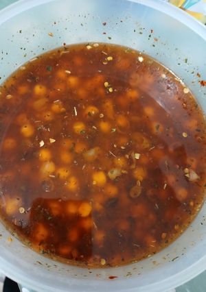 Una foto de Escabeche de porotos y garbanzos