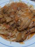 Frango com Esparguete e Cogumelos