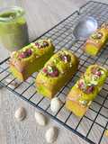 Financiers praliné pistaches - framboises