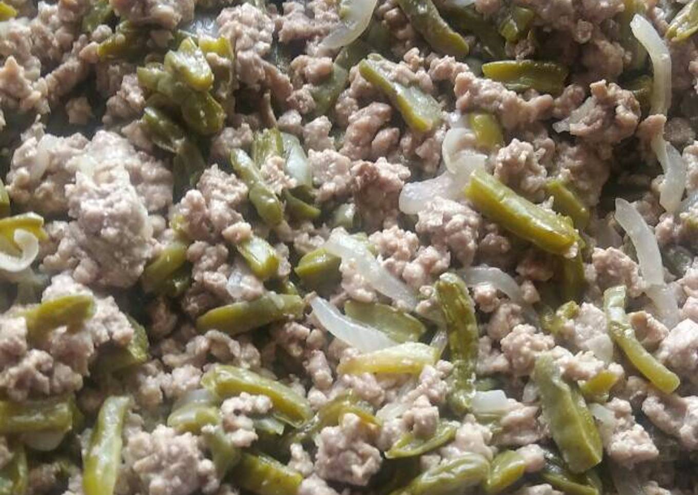 Carne molida con nopales