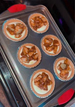 A picture of Mini Apple Pie Cheesecakes.