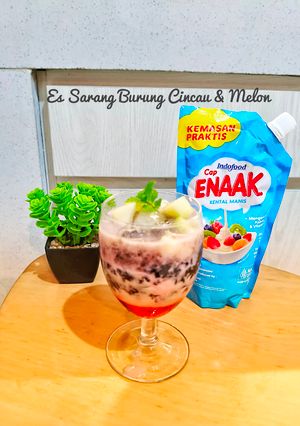 Foto resep Es Sarang Burung Cincau & Melon