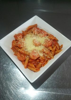 Una foto de Penne Rigate en Salsa de Camarones a la Diabla