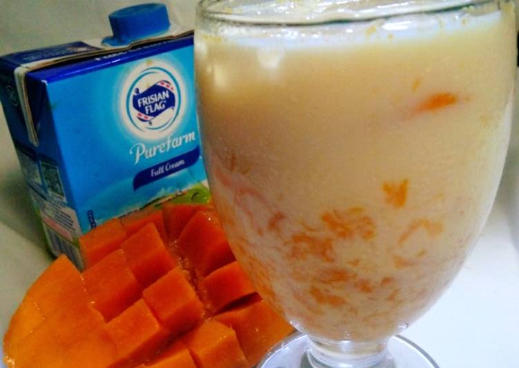 Cara Gampang Menyiapkan 85. Korean Mango Fresh Milk Anti Gagal