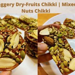 A picture of Gur Ki Dry-fruit Chikki | Mixed Nuts Chikki.