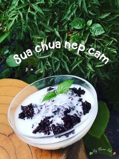 Hình của món Sữa chua nếp cẩm.