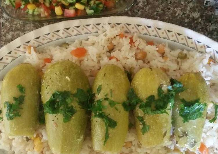 محشي كوسا بلبن 😋😋😋