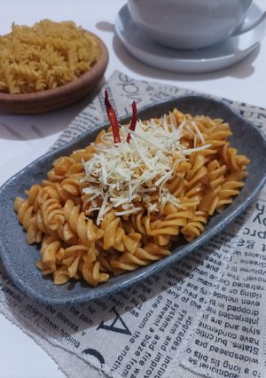 Foto resep Spicy Fusilli Taburan Keju