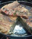 Tortilla de espinaca con atún