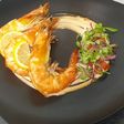 Flambéed Prawns served with tipsy 1000 island sauce