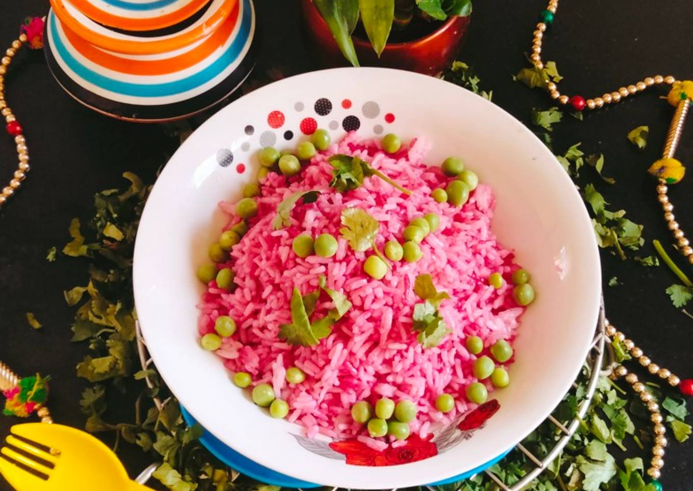 Beetroot pulao (Beetroot rice)