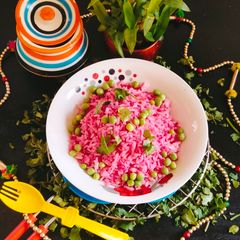 A picture of Beetroot pulao (Beetroot rice).