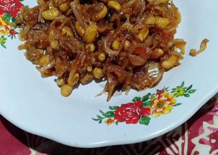 Resep Sambal ebi kedelai kriuk yang Lezat Sekali