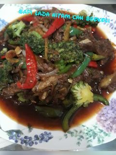 Foto resep Sapi lada hitam cah brokoli
