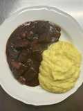 Salmì con purè di patate