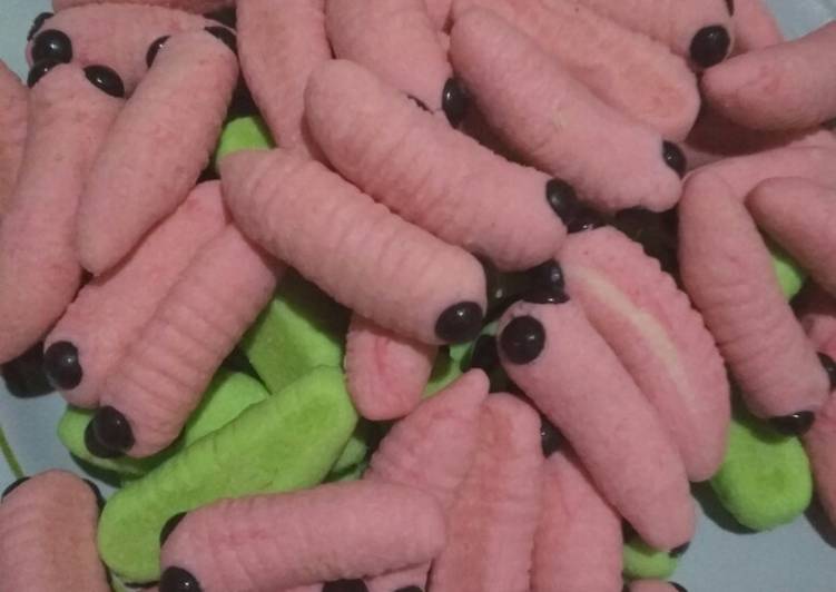 Kuker ulat. (ijo n pink)