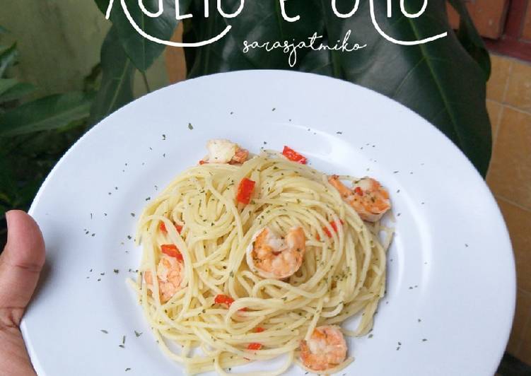 Cara Gampang Membuat Spaghetti Aglio e Olio Udang yang Lezat