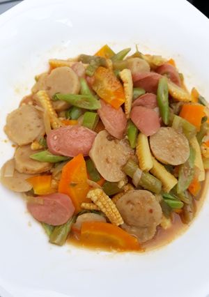 Foto resep Tumis Sayur Baso Sosis