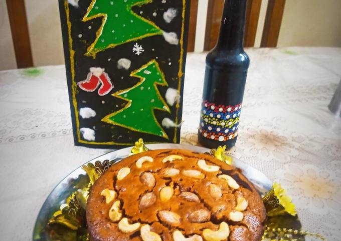Eggless Christmas Plum Cake(non alcoholic) Recipe