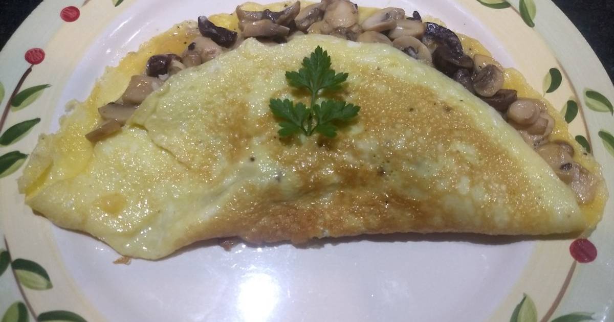 Omelette con champiñones #Huevo Receta de Franco- Cookpad